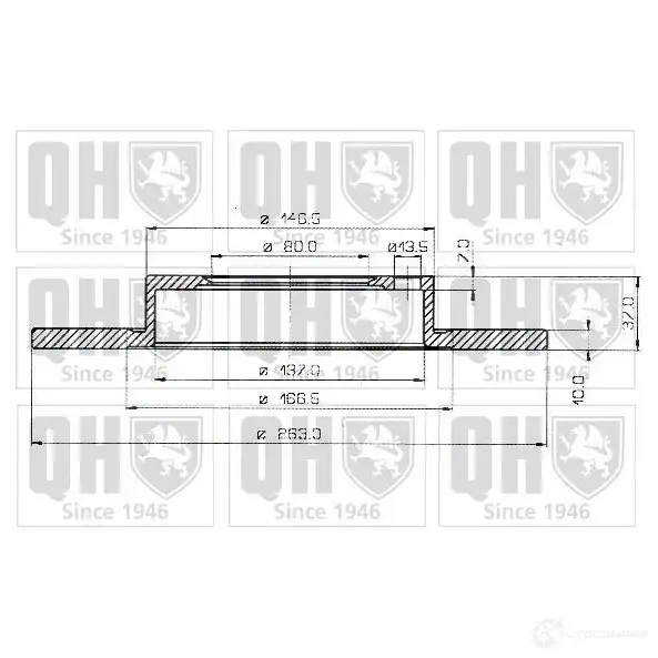 Тормозной диск QUINTON HAZELL bdc3285 646199 B927E B DC3285P изображение 0