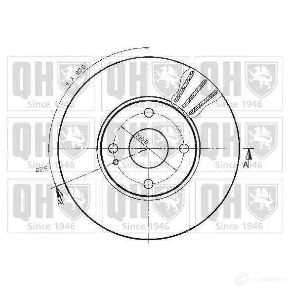 Тормозной диск QUINTON HAZELL 38NTNC9 BDC4 294P 646616 bdc4294 изображение 0