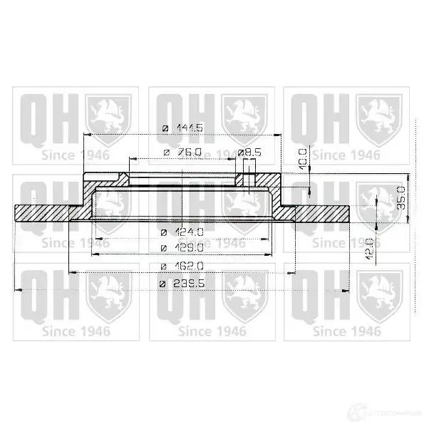 Тормозной диск QUINTON HAZELL BD C3462P bdc3462 646273 HTCZZ - Изображение 1