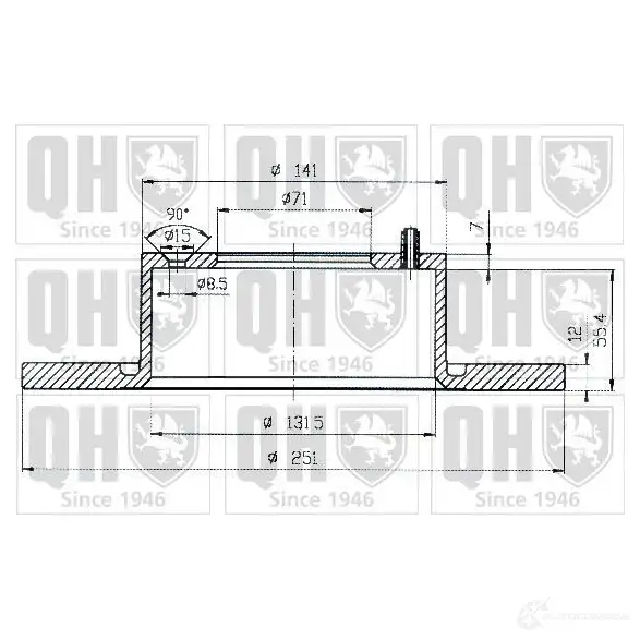 Тормозной диск QUINTON HAZELL BDC 4530P 646732 bdc4530 JL1GC - Изображение 1