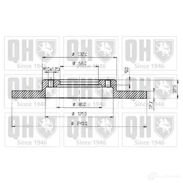 Тормозной диск QUINTON HAZELL 9E5XFP BDC3576 P 646346 bdc3576 - Изображение 1
