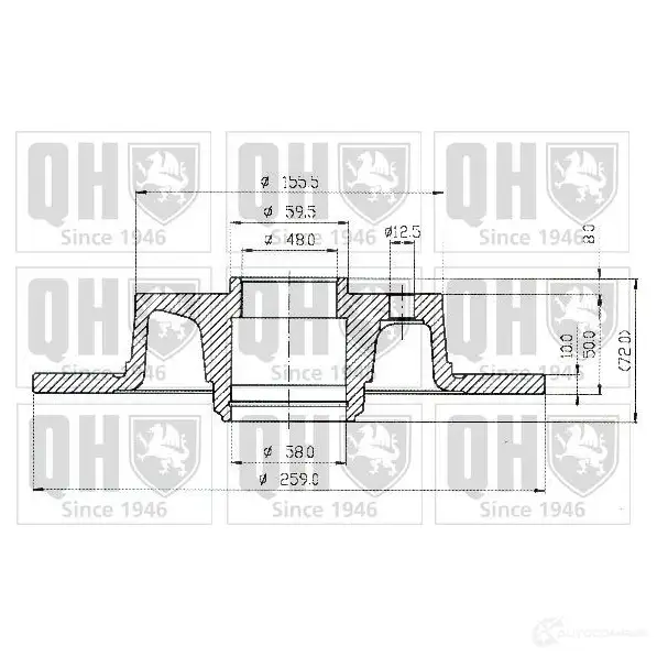 Тормозной диск QUINTON HAZELL bdc3734 BDC373 4P 646453 PS2OGD7 изображение 0