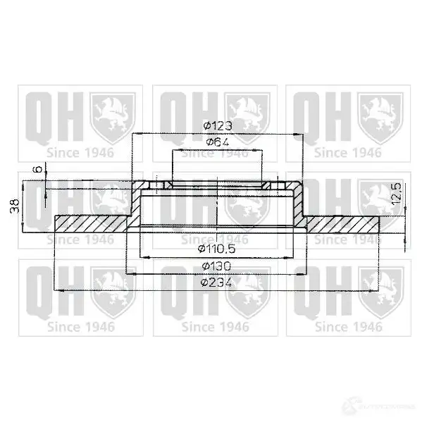 Тормозной диск QUINTON HAZELL M7OYT bdc4222 BDC422 2P 646606 - Изображение 1