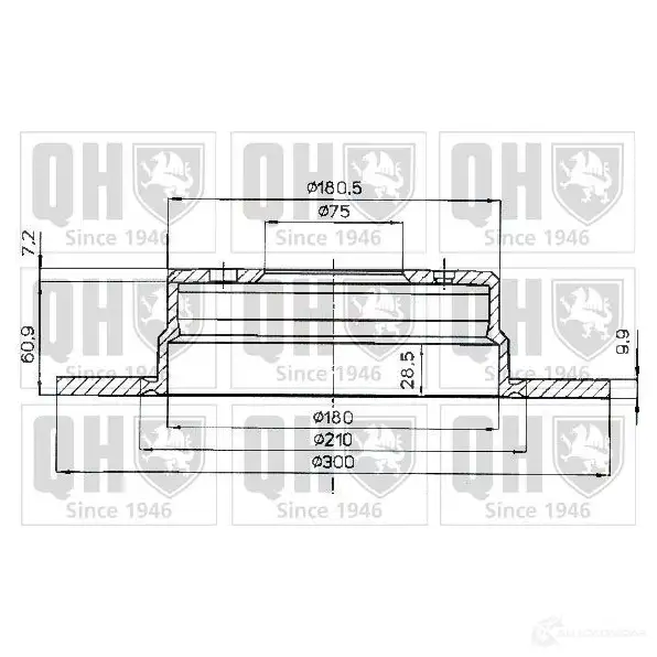 Тормозной диск QUINTON HAZELL 646444 bdc3720 F5UXR8X B DC3720P - Изображение 1