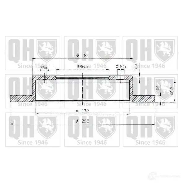Тормозной диск QUINTON HAZELL 646590 3HSG5A3 BD C3956P bdc3956 - Изображение 1