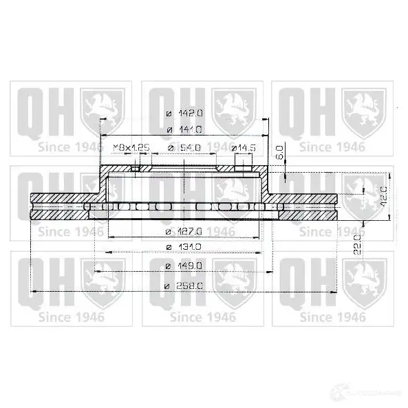 Тормозной диск QUINTON HAZELL bdc3704 BD C3704P 461MD0 646436 - Изображение 1