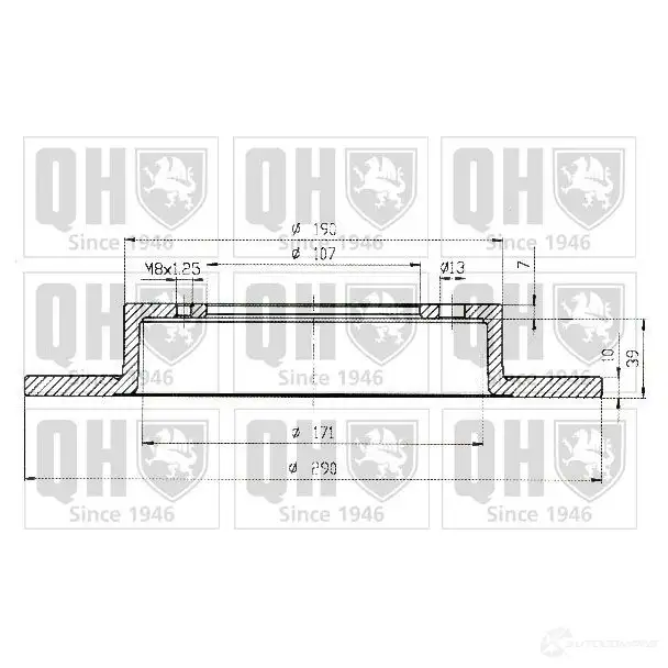 Тормозной диск QUINTON HAZELL BDC3 460P 646272 bdc3460 5KLSDFL - Изображение 1
