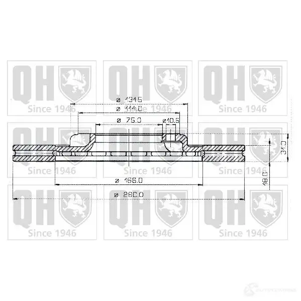 Тормозной диск QUINTON HAZELL 646464 BD C3748P bdc3748 CI3VAMW изображение 0