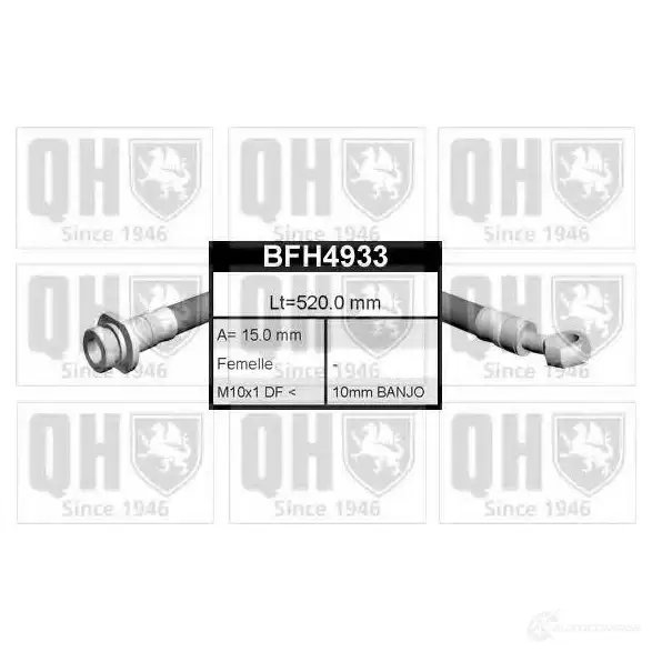 Тормозной шланг QUINTON HAZELL HC77L U8 bfh4933 648650 5016593589469