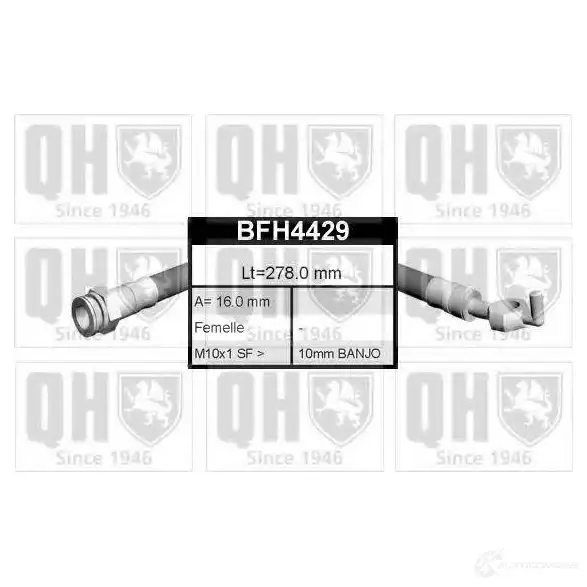 Тормозной шланг QUINTON HAZELL 648314 ONF X08 5016593187887 bfh4429