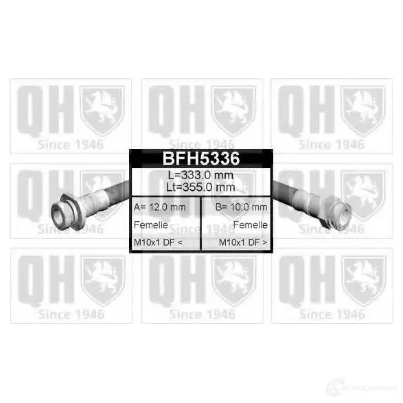 Тормозной шланг QUINTON HAZELL 5016593771093 0H 7FU bfh5336 648886