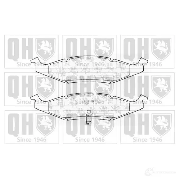 Тормозные колодки, комплект QUINTON HAZELL bp1034 650099 23 740 D9D62