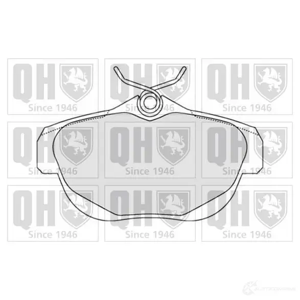 Тормозные колодки, комплект QUINTON HAZELL 650638 9VB7W9 2 4462 bp1587