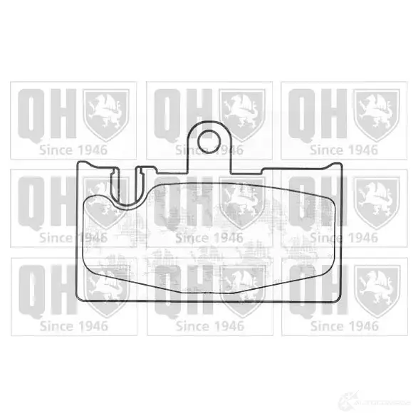 Тормозные колодки, комплект QUINTON HAZELL bp1296 650330 2380 4 LA5B3MD
