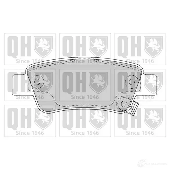 Тормозные колодки, комплект QUINTON HAZELL 650688 VUVM D bp1633 5050438164985 изображение 0