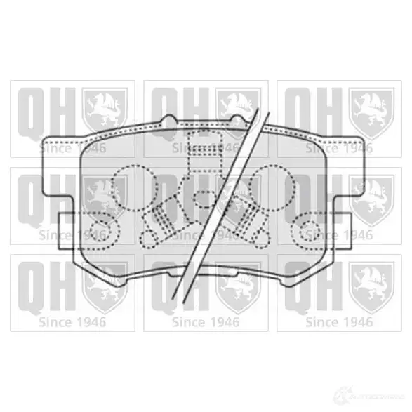 Тормозные колодки, комплект QUINTON HAZELL CQVPF8 242 31 bp1590 650641