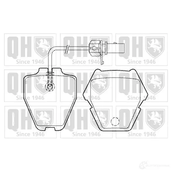 Тормозные колодки, комплект QUINTON HAZELL 650531 9VD 583T 5050438052954 bp1488