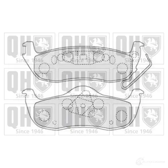 Тормозные колодки, комплект QUINTON HAZELL 650557 bp1512 K7S82 2 4111