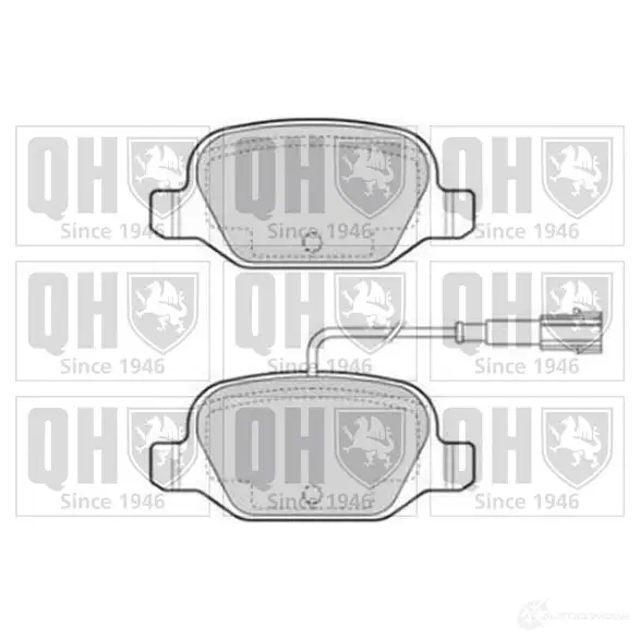 Тормозные колодки, комплект QUINTON HAZELL 5050438425826 650894 3537 UZR bp1852 изображение 0
