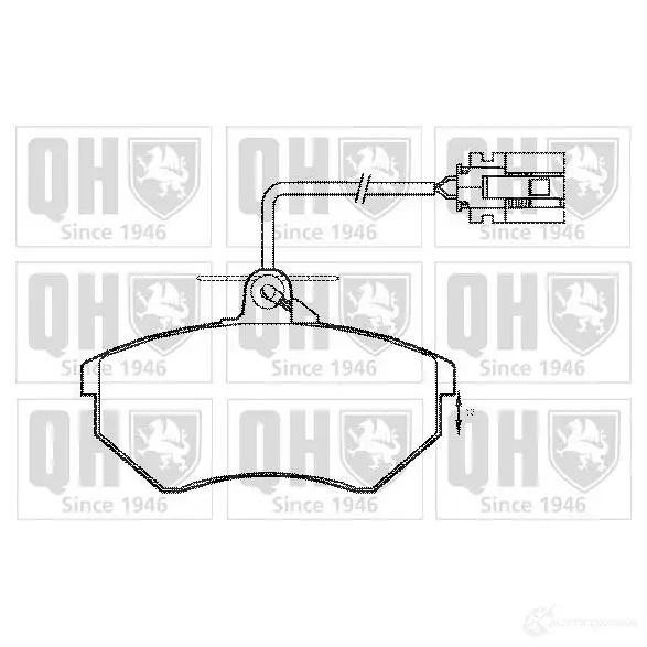 Тормозные колодки, комплект QUINTON HAZELL bp608 21366 201 68 651234 изображение 0