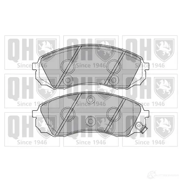 Тормозные колодки, комплект QUINTON HAZELL 24598 bp1628 245 97 650682 изображение 0