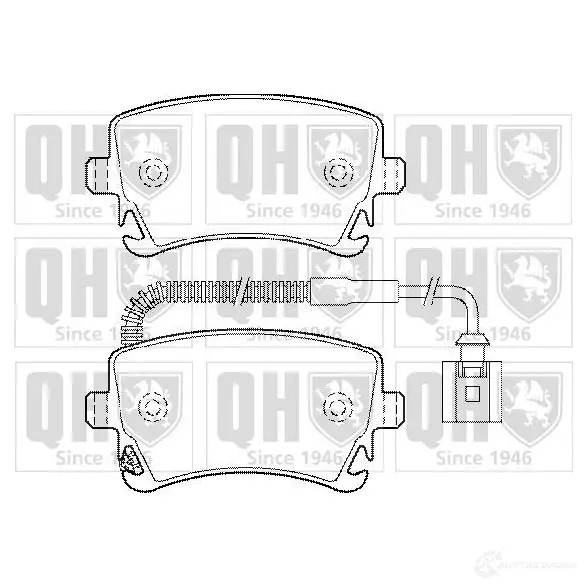 Тормозные колодки, комплект QUINTON HAZELL 650482 2332 6 Y5DAE bp1441