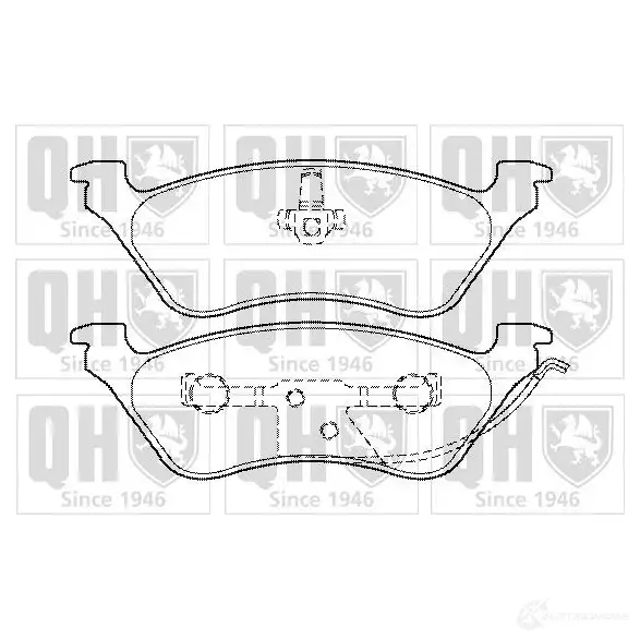 Тормозные колодки, комплект QUINTON HAZELL 650379 bp1346 24037 24 036 изображение 0
