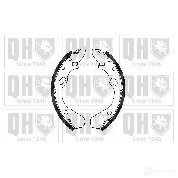 Барабанные тормозные колодки, комплект QUINTON HAZELL 50A L43 bs788 651943 5016593179615