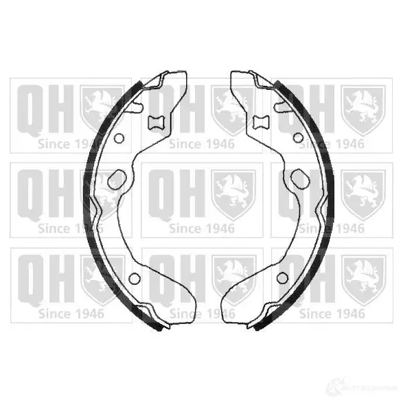 Барабанные тормозные колодки, комплект QUINTON HAZELL 652061 D XZUV57 bs888 5016593318236