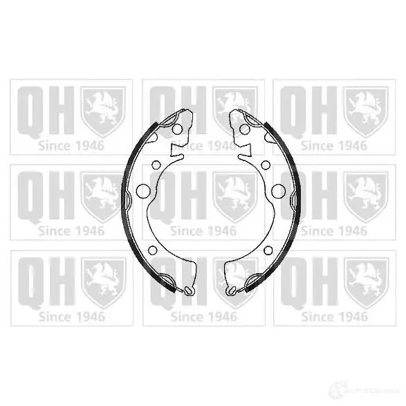 Барабанные тормозные колодки, комплект QUINTON HAZELL 651855 C2 5M10 5016593017306 bs689 изображение 0