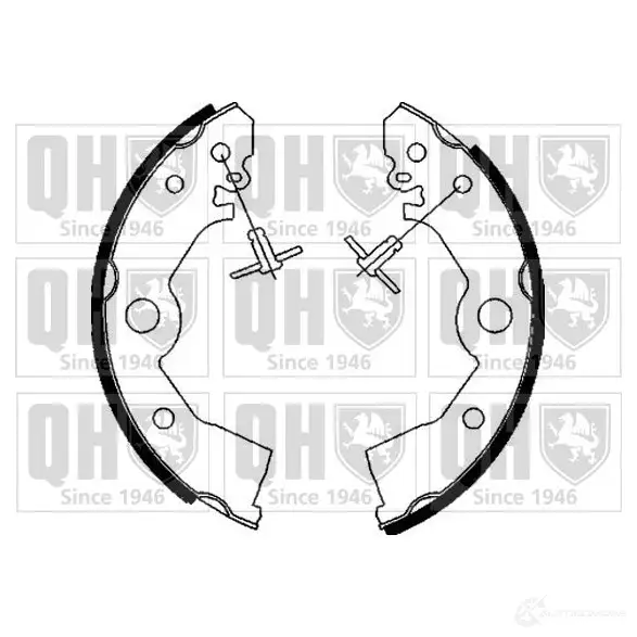 Барабанные тормозные колодки, комплект QUINTON HAZELL O27UV YB 652025 bs844 5016593269576