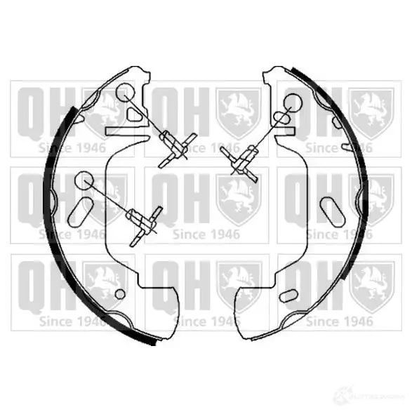 Барабанные тормозные колодки, комплект QUINTON HAZELL 652011 bs838 HQWR 00 5016593267923