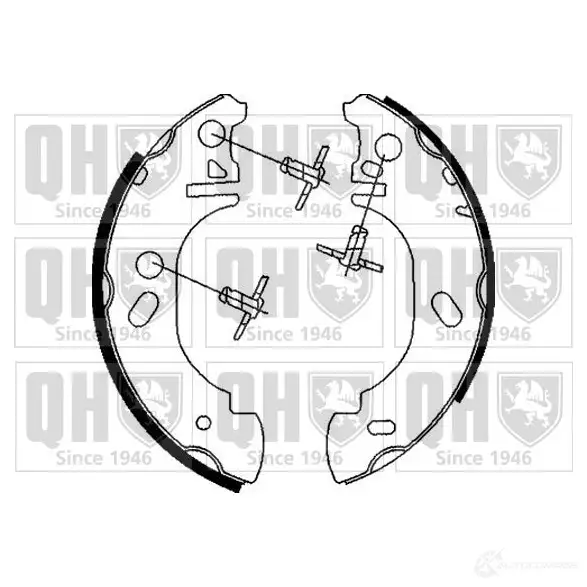 Барабанные тормозные колодки, комплект QUINTON HAZELL WAK PA7 652012 5016593267930 bs839