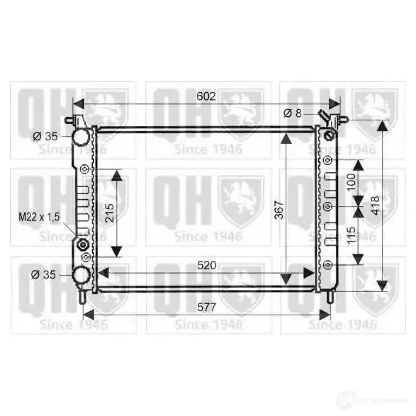 Радиатор охлаждения двигателя QUINTON HAZELL 5016594017152 SCT5Q 3 qer1927 670548