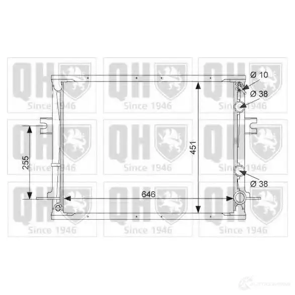 Радиатор охлаждения двигателя QUINTON HAZELL 5016593551589 670338 qer1659 PQ0CN N0
