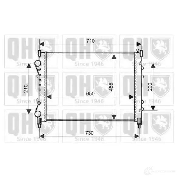 Радиатор охлаждения двигателя QUINTON HAZELL qer2093 670707 5050438001655 0J 9NE изображение 0