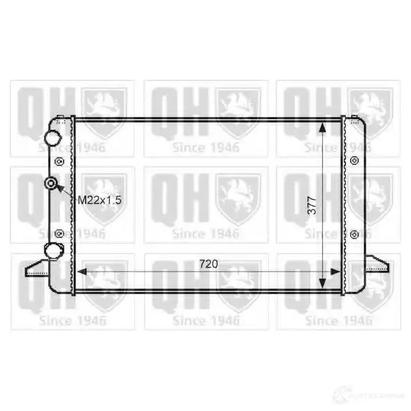 Радиатор охлаждения двигателя QUINTON HAZELL 670129 qer1426 B2S O4XM 5016593371934 изображение 0