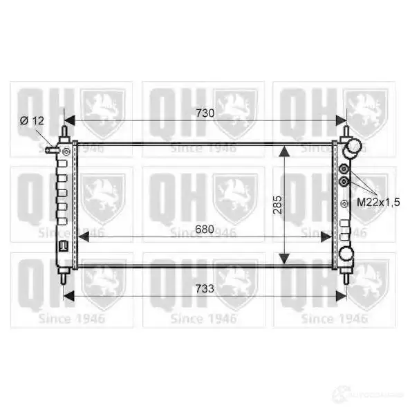 Радиатор охлаждения двигателя QUINTON HAZELL 5050438007756 9CO5S K 670873 qer2263