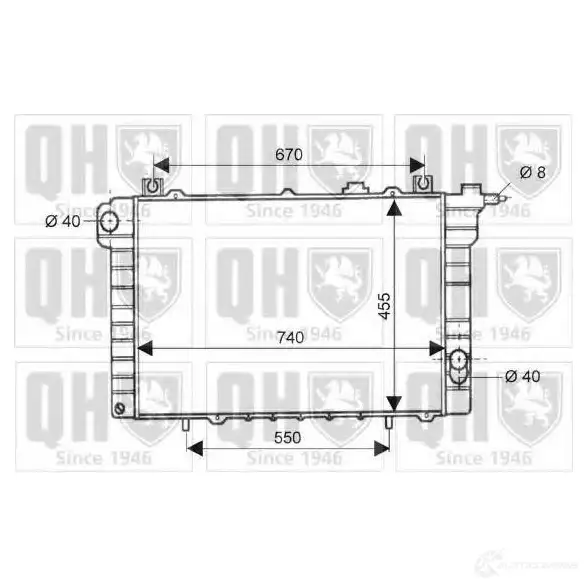 Радиатор охлаждения двигателя QUINTON HAZELL 670494 ITN RGLT 5016593553590 qer1873
