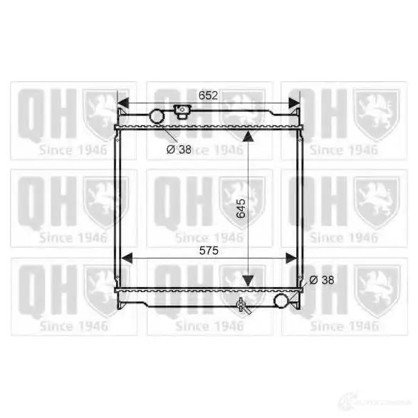 Радиатор охлаждения двигателя QUINTON HAZELL 670929 DW 8EN qer2319 5050438008319