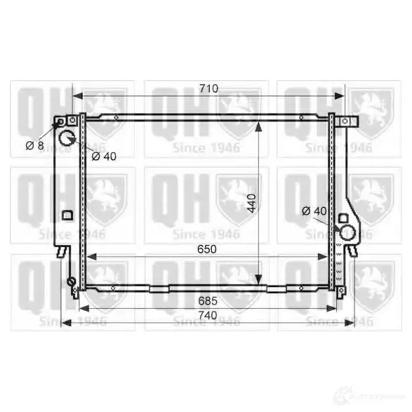 Радиатор охлаждения двигателя QUINTON HAZELL 670731 5050438006322 qer2120 H 4S5SA