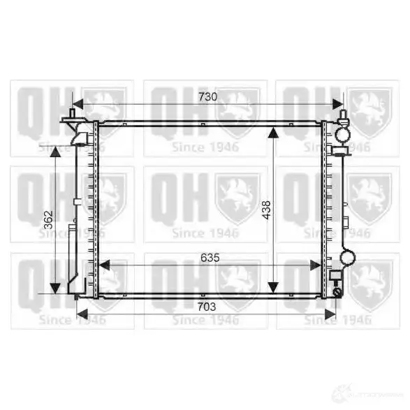 Радиатор охлаждения двигателя QUINTON HAZELL 5050438008074 670905 qer2295 KF4 MSW
