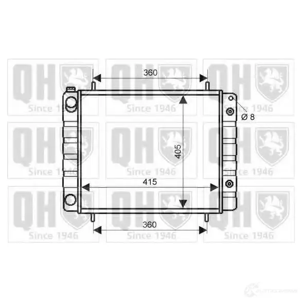 Радиатор охлаждения двигателя QUINTON HAZELL qer2214 670824 I OM9HJ 5050438007268