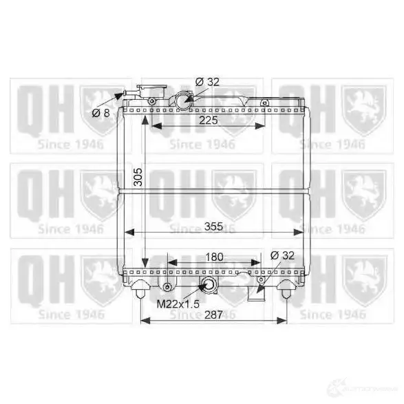 Радиатор охлаждения двигателя QUINTON HAZELL 670213 qer1517 5016593397569 193 XCHB