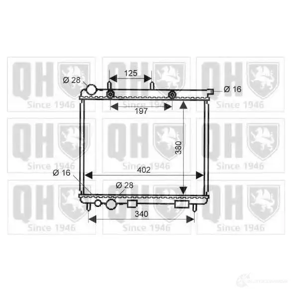 Радиатор охлаждения двигателя QUINTON HAZELL 5050438001587 ADKR W1 670701 qer2086