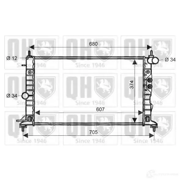 Радиатор охлаждения двигателя QUINTON HAZELL 535Q NP 5016593551985 qer1702 670380