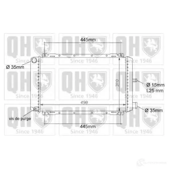 Радиатор охлаждения двигателя QUINTON HAZELL Z0T JM qer1105 5016593368828 669874