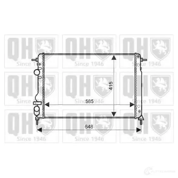 Радиатор охлаждения двигателя QUINTON HAZELL 6A RDBU5 qer2294 5050438008067 670904
