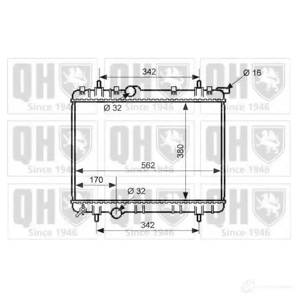 Радиатор охлаждения двигателя QUINTON HAZELL 5050438007879 670885 9RG Z1U qer2275