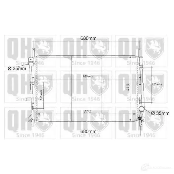 Радиатор охлаждения двигателя QUINTON HAZELL 7GBGLA 0 qer1104 669873 5016593368811 изображение 0